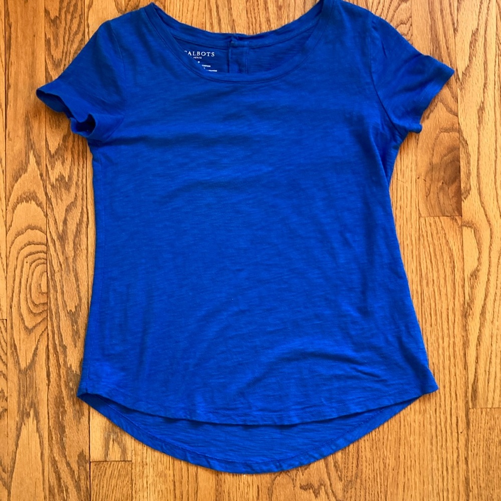 Talbots Button Back Tee - Picture 4 of 8